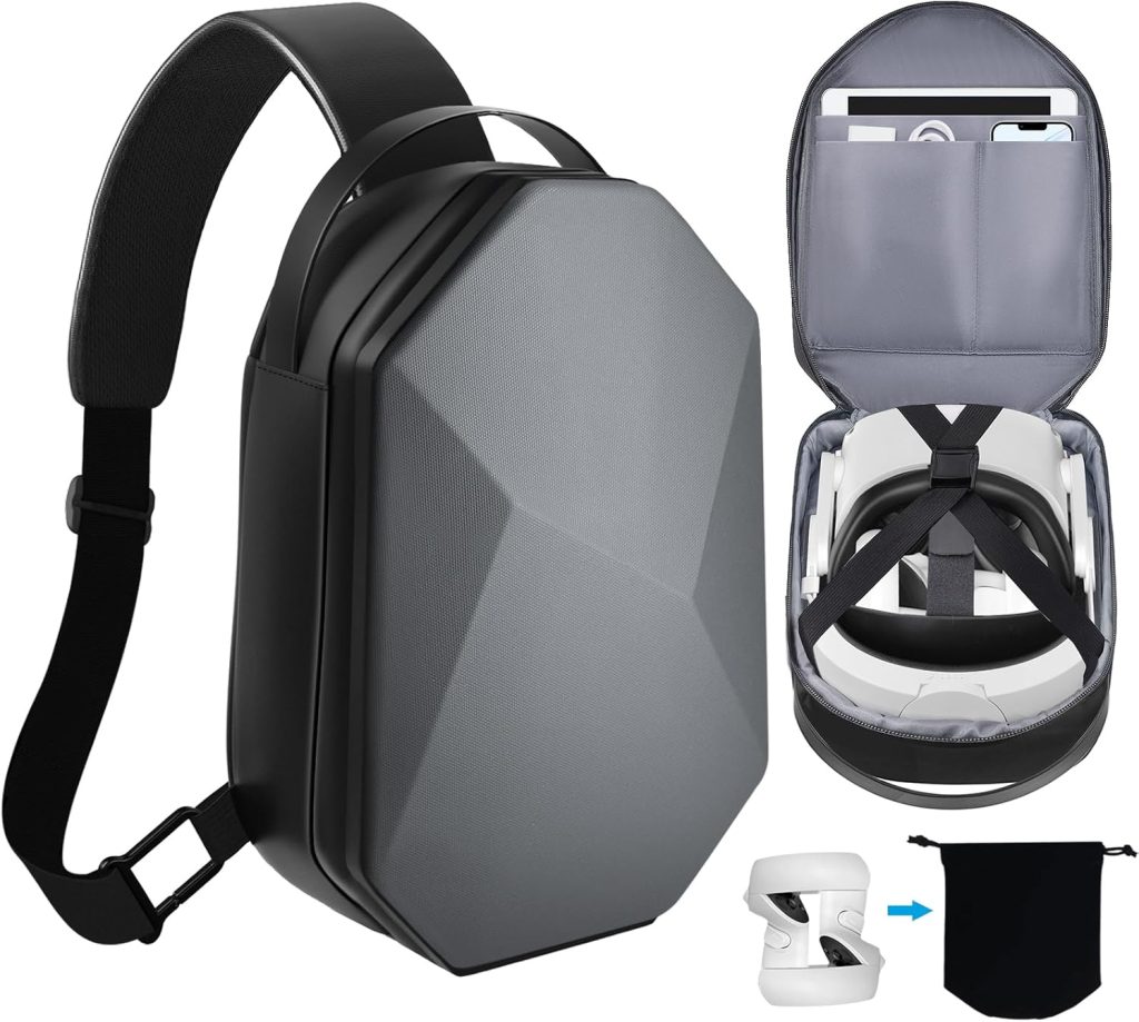Hard Carrying Case for Oculus Meta Quest 3S/Qust 3/Quest 2/Vision Pro, Elite Strap Version/KIWI/BOBOVR Head Strap, VR Headset and Touch Controller Accessories, Full Protection for Travel/Home Storage Hard Carrying Case for Oculus Meta Quest 3S/Qust 3/Quest 2/Vision Pro, Elite Strap Version/KIWI/BOBOVR Head Strap, VR Headset and Touch Controller Accessories, Full Protection for Travel/Home Storage
