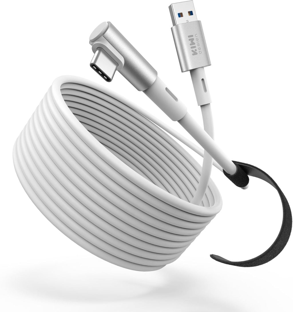 KIWI design 16FT Link Cable Compatible with Oculus/Meta Quest 3S Accessories, and Quest 3/2/Pro/Pico 4, USB 3.0 to USB C Link Cable with 5Gbps Super Speed KIWI design 16FT Link Cable Compatible with Oculus/Meta Quest 3S Accessories, and Quest 3/2/Pro/Pico 4, USB 3.0 to USB C Link Cable with 5Gbps Super Speed