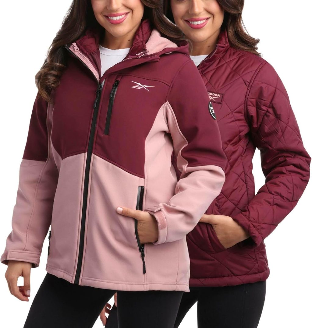 Reebok Women’s Winter Coat – Waterproof Windbreaker Jacket with Removable Puffer Coat – System Jacket for Women (S-XL) Reebok Women’s Winter Coat – Waterproof Windbreaker Jacket with Removable Puffer Coat – System Jacket for Women (S-XL)