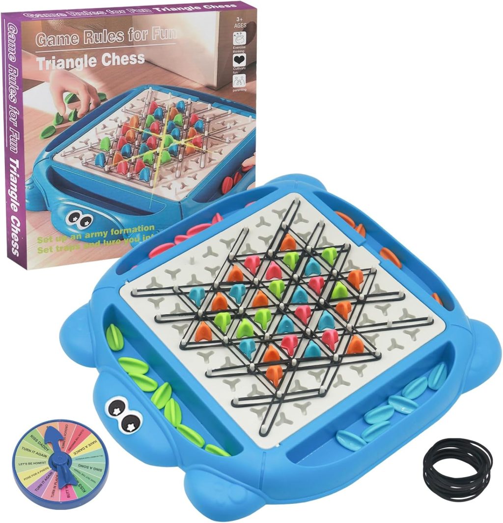 Chain Triangle Chess Game, Triggle Game, Educational Toy for Kids Ages 3+, Strategy Board Game for Family Game Nights, Suitable for 2 Players (Turtle Model) Chain Triangle Chess Game, Triggle Game, Educational Toy for Kids Ages 3+, Strategy Board Game for Family Game Nights, Suitable for 2 Players (Turtle Model)