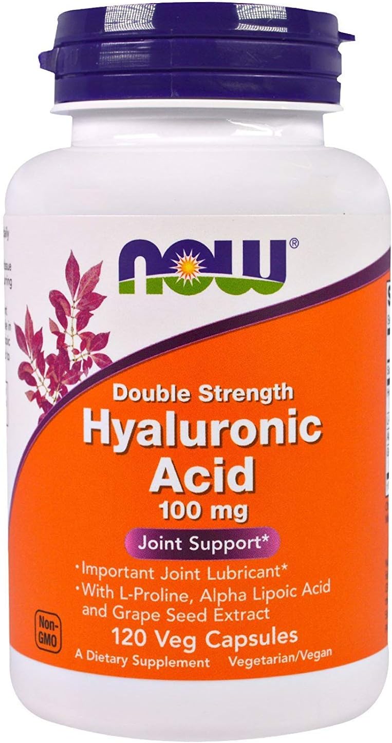 Hyaluronic Acid 2X Plus Veg Capsules, 100 mg – 120 ct (Pack of 2)