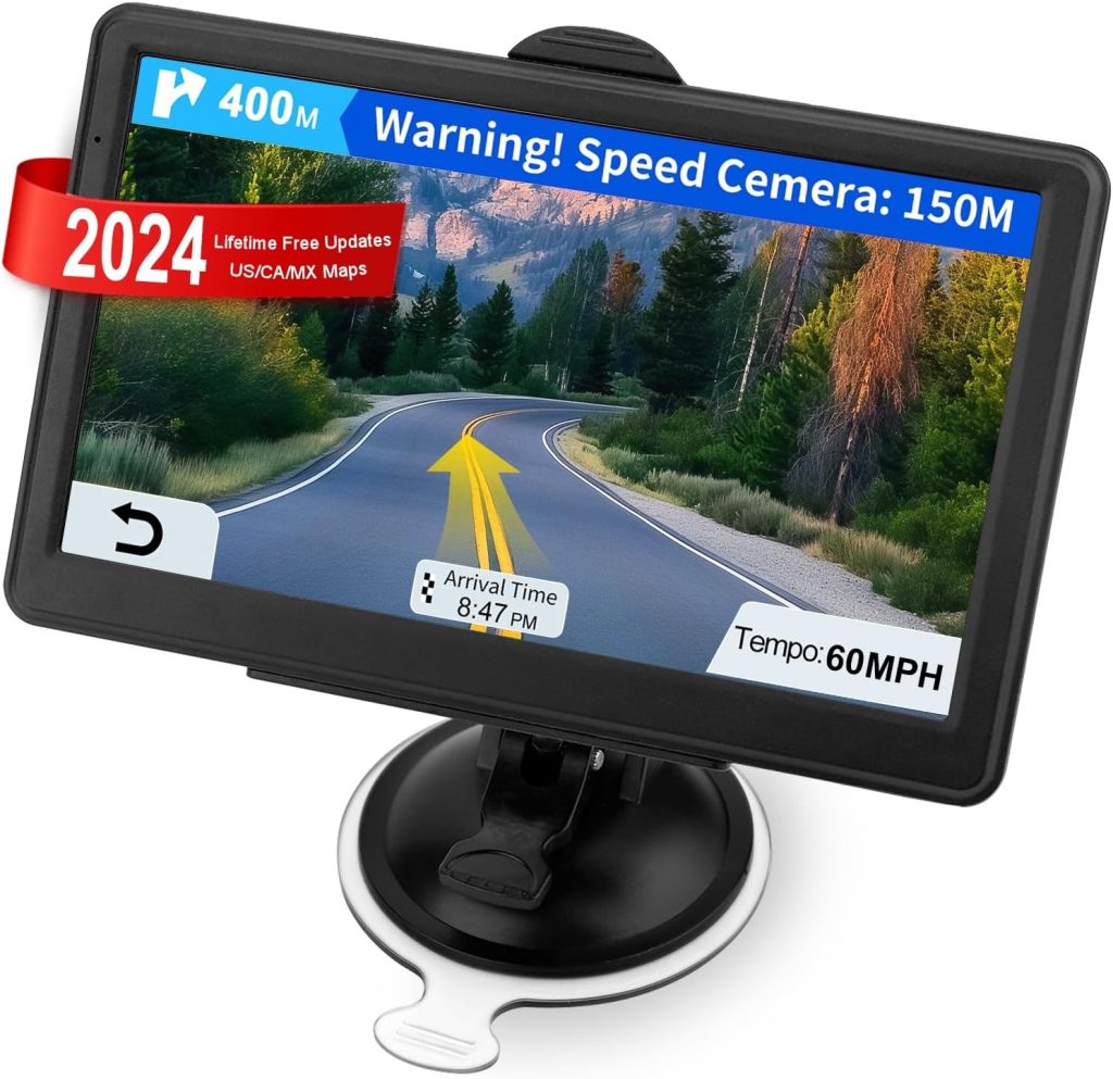 GPS Navigation for Car Truck RV, GPS Navigator Navigation System 7 Inch Touchscreen, 2024 US/CA/MX Offline Maps Lifetime Free Update Voice Guidance Speed Cam Warning Vehicle RV GPS para carros Trucker GPS Navigation for Car Truck RV, GPS Navigator Navigation System 7 Inch Touchscreen, 2024 US/CA/MX Offline Maps Lifetime Free Update Voice Guidance Speed Cam Warning Vehicle RV GPS para carros Trucker