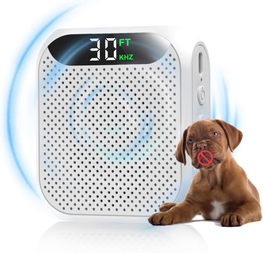 Anti Barking Devices, 50FT Effective Range and 3 Adjustable Modes, Rechargeable Ultrasonic Bark Box Dog Barking Deterrent Devices, Suitable for All Kinds of Large and Small Dogs Anti Barking Devices, 50FT Effective Range and 3 Adjustable Modes, Rechargeable Ultrasonic Bark Box Dog Barking Deterrent Devices, Suitable for All Kinds of Large and Small Dogs