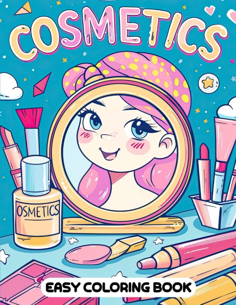 Cosmetics Easy Coloring Book: Delightful Beauty Product Designs for Creative Expression