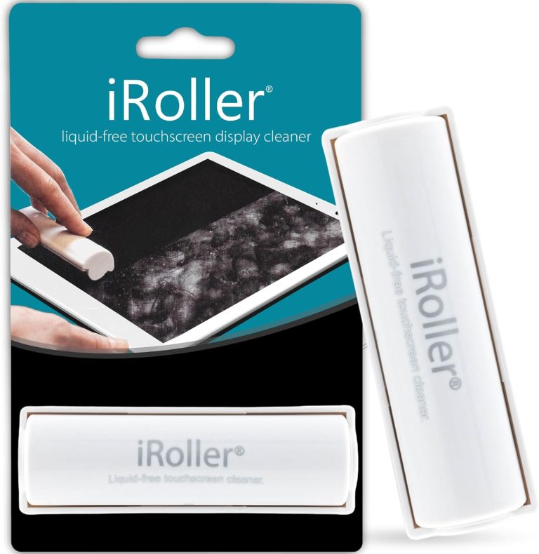 Screen Cleaner by iRoller – No Need for Spray or Wipes – Liquid Free iPad Screen Cleaner Roller Tool – Washable & Reusable – Phone Screen Cleaner Ideal for iPhone, Laptop, Computer Touchscreen – 3.5″