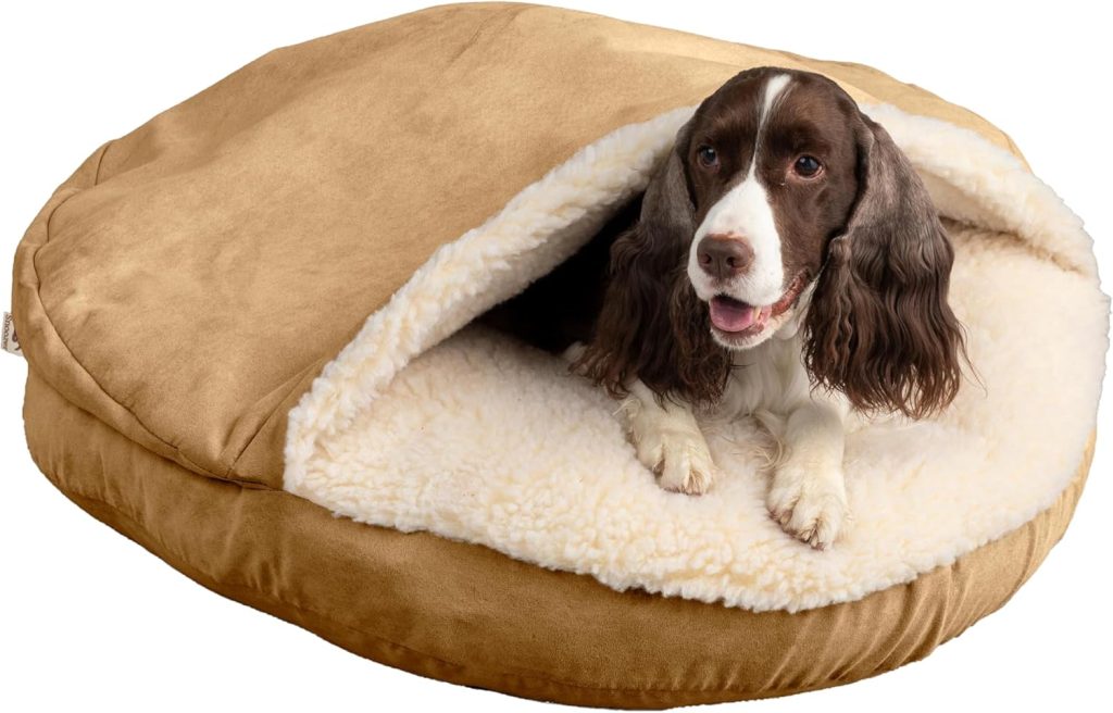 Snoozer Luxury Microsuede Cozy Cave Pet Bed, Extra Large, Camel Snoozer Luxury Microsuede Cozy Cave Pet Bed, Extra Large, Camel