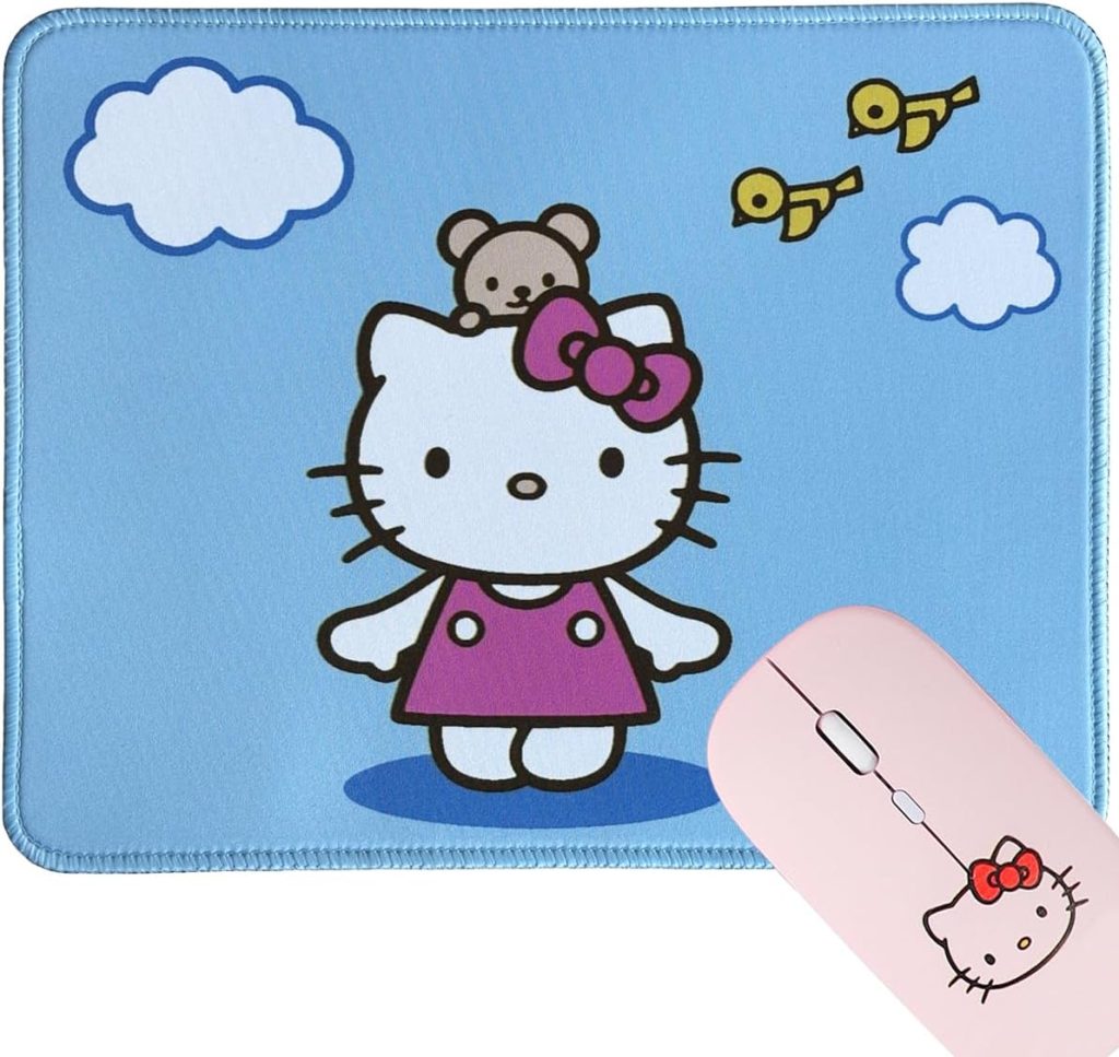 Hello Kitty Mouse Pad Cute Desk Accessories Hello Kitty Stuff, Kawaii Mouse Pads for Desk Computer Laptop, Hello Kitty Gifts for Mousepad for Women Girly Pink Non-Slip Base 10×8.5 in Hello Kitty Mouse Pad Cute Desk Accessories Hello Kitty Stuff, Kawaii Mouse Pads for Desk Computer Laptop, Hello Kitty Gifts for Mousepad for Women Girly Pink Non-Slip Base 10×8.5 in