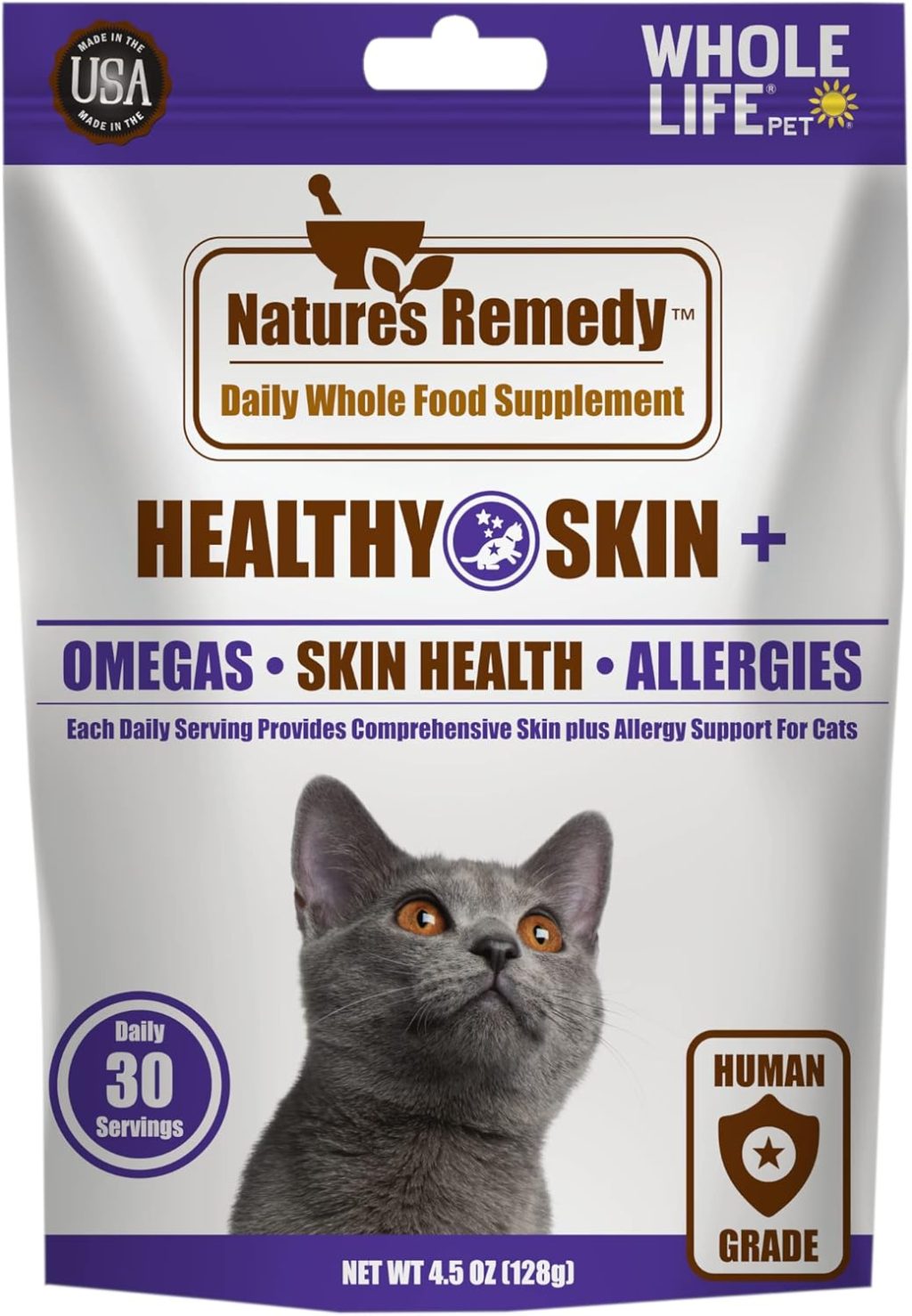 Whole Life Pet Healthy Skin and Coat Cat Supplements for Dry Skin, Allergy & Stomach Relief, Cat Immune & Digestive Support – Probiotics & Omega 3 for Cats, Cat Food Add Ins – 30-Day Supply Whole Life Pet Healthy Skin and Coat Cat Supplements for Dry Skin, Allergy & Stomach Relief, Cat Immune & Digestive Support – Probiotics & Omega 3 for Cats, Cat Food Add Ins – 30-Day Supply