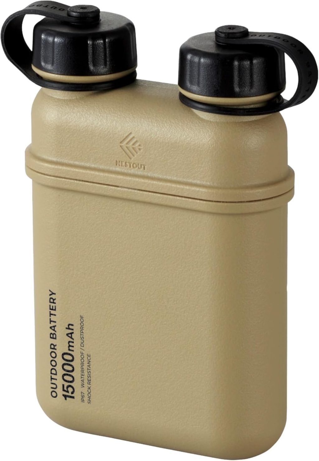 ELECOM NESTOUT Rugged Power Bank, 15000mAh Outdoor Charger, 32W USB-C Fast Charging PD, Waterproof IP67, Durable Shockproof, Battery Pack for iPhone Tablet Hiking Travel Camping (Beige, 15000mAh) ELECOM NESTOUT Rugged Power Bank, 15000mAh Outdoor Charger, 32W USB-C Fast Charging PD, Waterproof IP67, Durable Shockproof, Battery Pack for iPhone Tablet Hiking Travel Camping (Beige, 15000mAh)