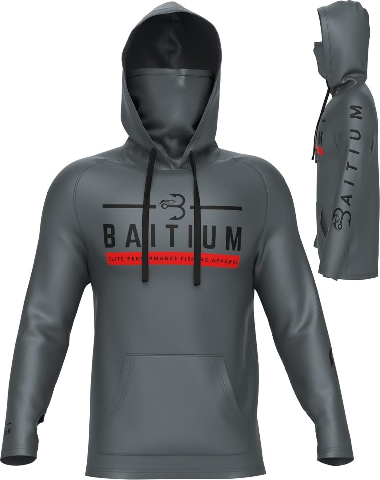 Fishing Shirts for Men, Mens Fishing Shirts Long Sleeve, UPF 50 Hoodie with Gaiter, Fishing Clothes for Men, Fishing Gear