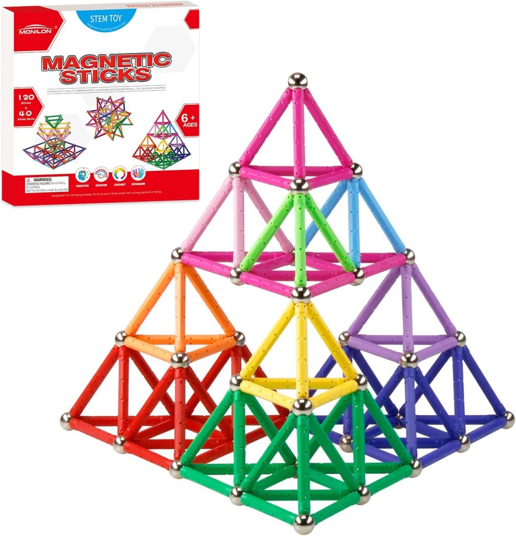 160 Pcs Magnet Building Sticks Kids Toys, Lengthen Magnetic Construction Building Blocks Set 3D Brain Training Learning Educational DIY STEM Toys 160 Pcs Magnet Building Sticks Kids Toys, Lengthen Magnetic Construction Building Blocks Set 3D Brain Training Learning Educational DIY STEM Toys