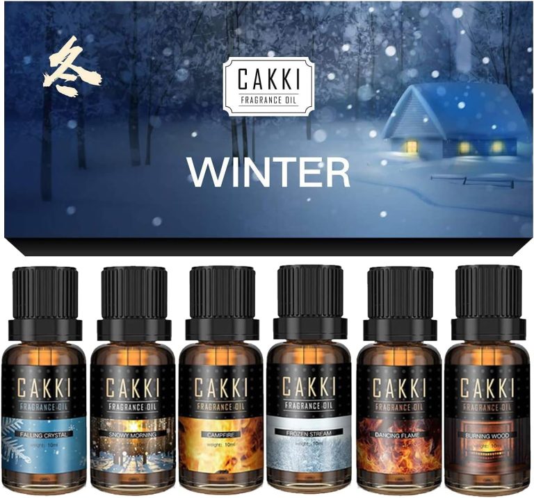 Winter Essential Oils Set – 6 Scents for Diffusers, Candles, Soaps, Gifts