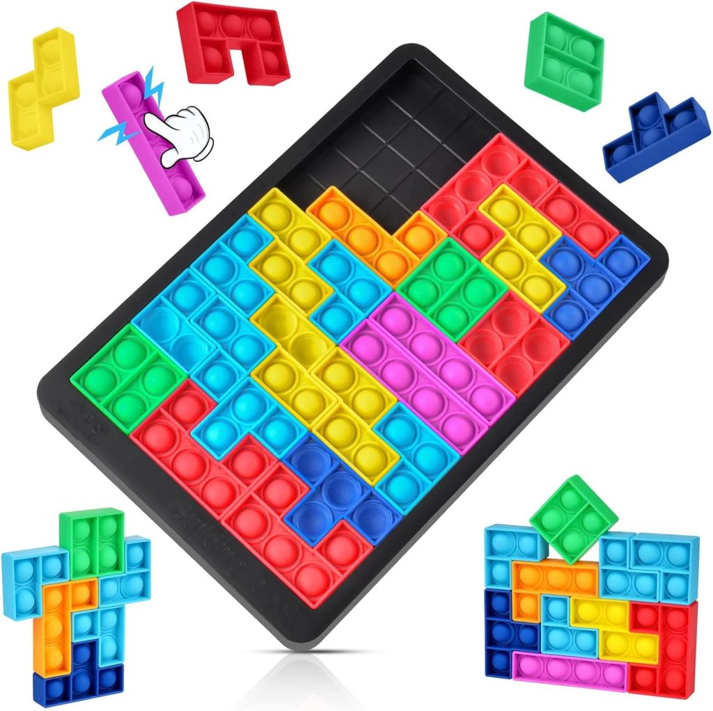 Ainiv Pop Puzzle Popper Fidget Game, Push Pop Puzzle Brain Teasers Toy, Silicone Jigsaw Building Blocks Puzzle Game Board, Educational Learning Puzzle and Intelligence Toys for Anxiety & Stress Relief Ainiv Pop Puzzle Popper Fidget Game, Push Pop Puzzle Brain Teasers Toy, Silicone Jigsaw Building Blocks Puzzle Game Board, Educational Learning Puzzle and Intelligence Toys for Anxiety & Stress Relief