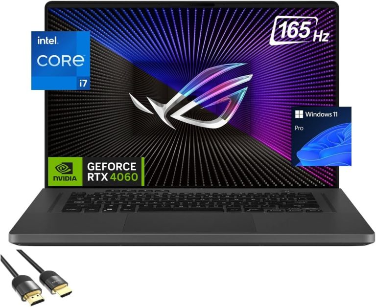 ASUS ROG Zephyrus Gaming Laptop, 16″ G-SYNC FHD IPS, GeForce RTX 4060, 13th Gen Core i7-13620H (Up to 4.9 GHz), 16GB DDR4 RAM, 512GB PCIe Hyper Drive SSD, Per-Key RGB, Window 11 Pro