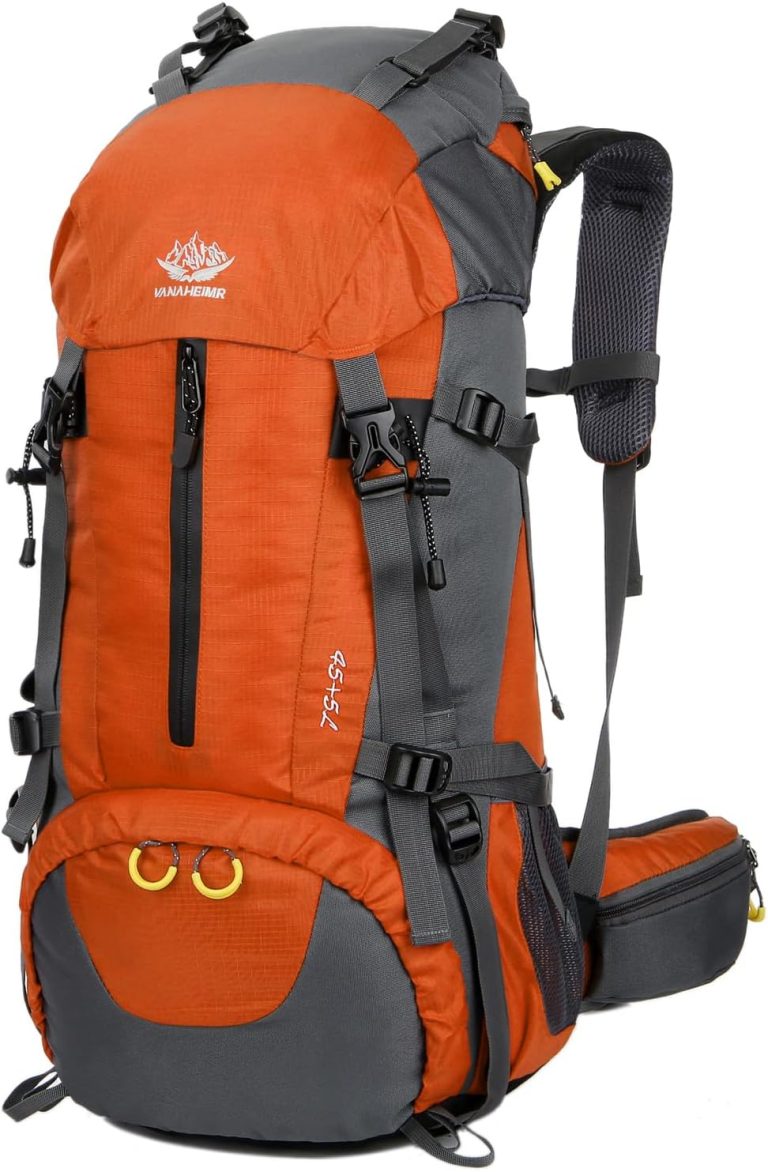 WoneNice 50L(45+5) Waterproof Hiking Backpack – Outdoor Sport Daypack with Rain Cover
