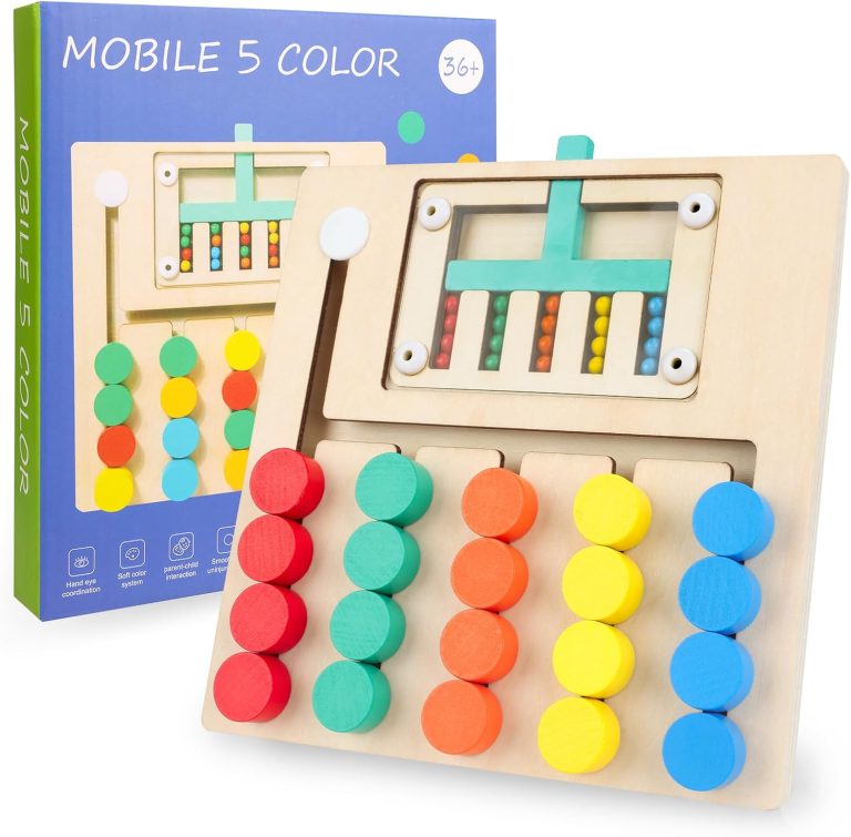Matching Game for Kids Age 4-8: Wooden Brain Teaser Puzzle Game for Travel, Road Trip|Montessori Educational Preschool Toys for Toddler 3-5|Birthday Gift for 3 4 5 6 7 8 Year Old Boy