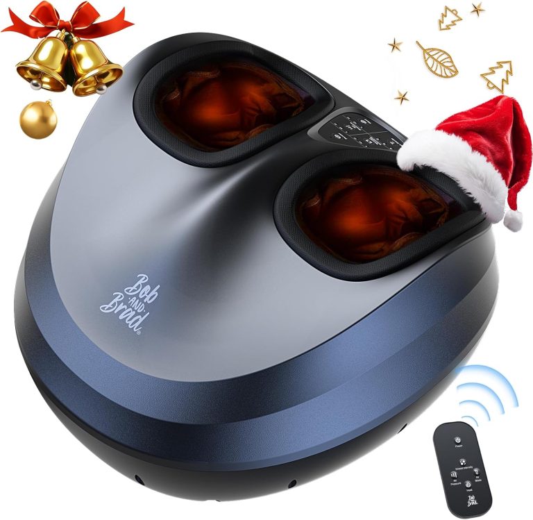 BOB AND BRAD Foot Massager Machine with Heat and Remote-FSA & HSA Eligible, Electric Shiatsu Deep Kneading Foot Massager with 4 Level, Relieve for Plantar Fasciitis and Neuropathy Pain