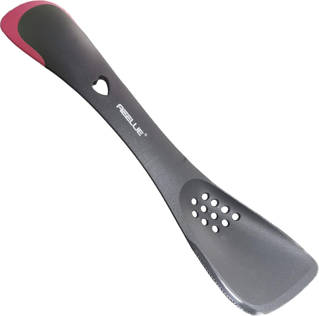 Kitchen Utensil 5 in 1 Multifunctional Nonstick Cutter, Turner, Colander, Soup Spoon, Spatula, Red Kitchen Utensil 5 in 1 Multifunctional Nonstick Cutter, Turner, Colander, Soup Spoon, Spatula, Red