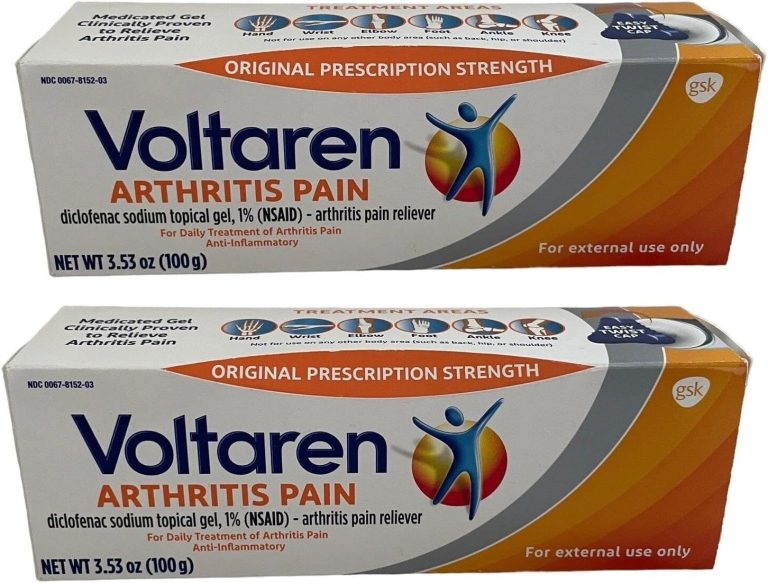 Voltaren Arthritis Pain Gel for Powerful Topical Arthritis Pain Relief – NEW Easy Open Cap – 100 g x 2