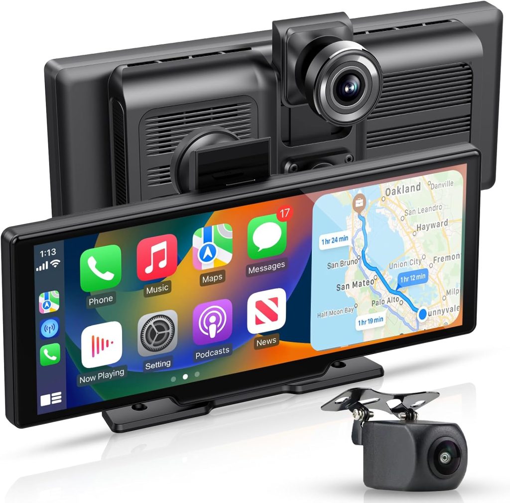 Apple carplay & Android Auto,Wireless Double din 10.26 inch 4K Dash Cam with Front Camera and Backup Camera,GPS Navigation,Mirror Link/Voice Control//Bluetooth for Car RV Pickup Bus Trailer,etc Apple carplay & Android Auto,Wireless Double din 10.26 inch 4K Dash Cam with Front Camera and Backup Camera,GPS Navigation,Mirror Link/Voice Control//Bluetooth for Car RV Pickup Bus Trailer,etc