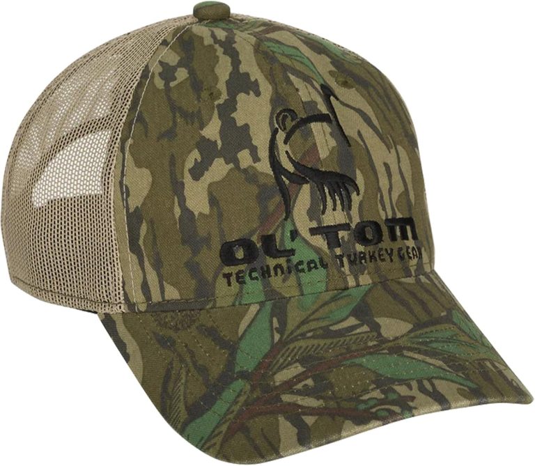 Drake Waterfowl Camo Mesh Back Ol’ Tom Logo Cap – Breathable Adjustable Lightly Structured Six-Panel Low-Profile Baseball Cap