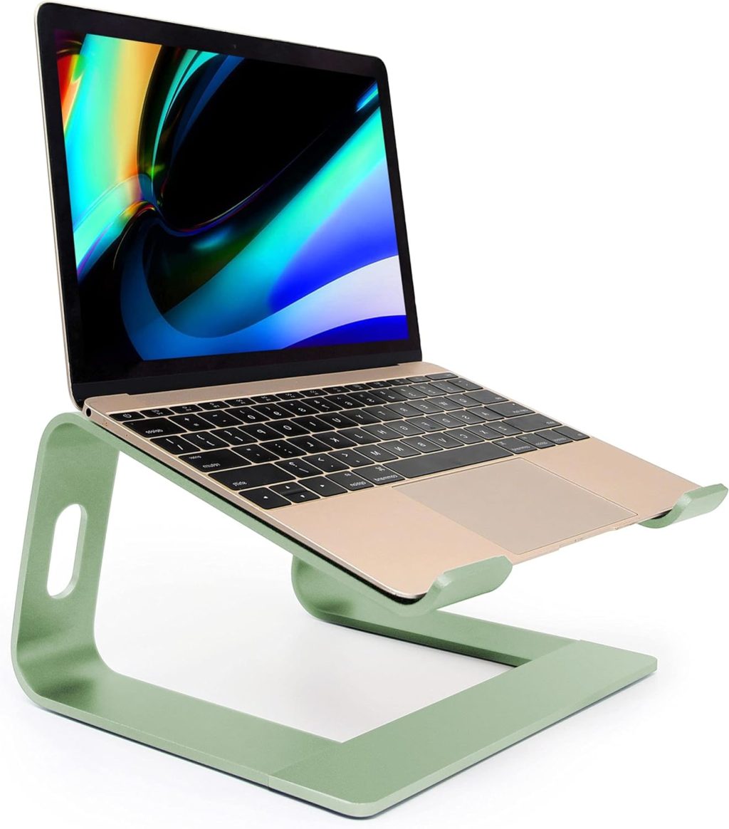 Laptop Stand,Ergonomic Aluminum Laptop Mount Computer Stand,Detachable Laptop Riser,Notebook Holder Stand Compatible with MacBook Pro/Air HP Lenovo Samsung,Dell,All 10-17.3″ Laptops (Apple Green) Laptop Stand,Ergonomic Aluminum Laptop Mount Computer Stand,Detachable Laptop Riser,Notebook Holder Stand Compatible with MacBook Pro/Air HP Lenovo Samsung,Dell,All 10-17.3″ Laptops (Apple Green)