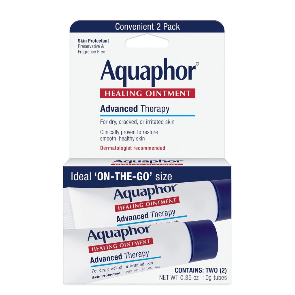 Aquaphor Healing Ointment Advanced Therapy Skin Protectant, Dry Skin Body Moisturizer, 0.35 Oz Tube, Pack of 2 Aquaphor Healing Ointment Advanced Therapy Skin Protectant, Dry Skin Body Moisturizer, 0.35 Oz Tube, Pack of 2