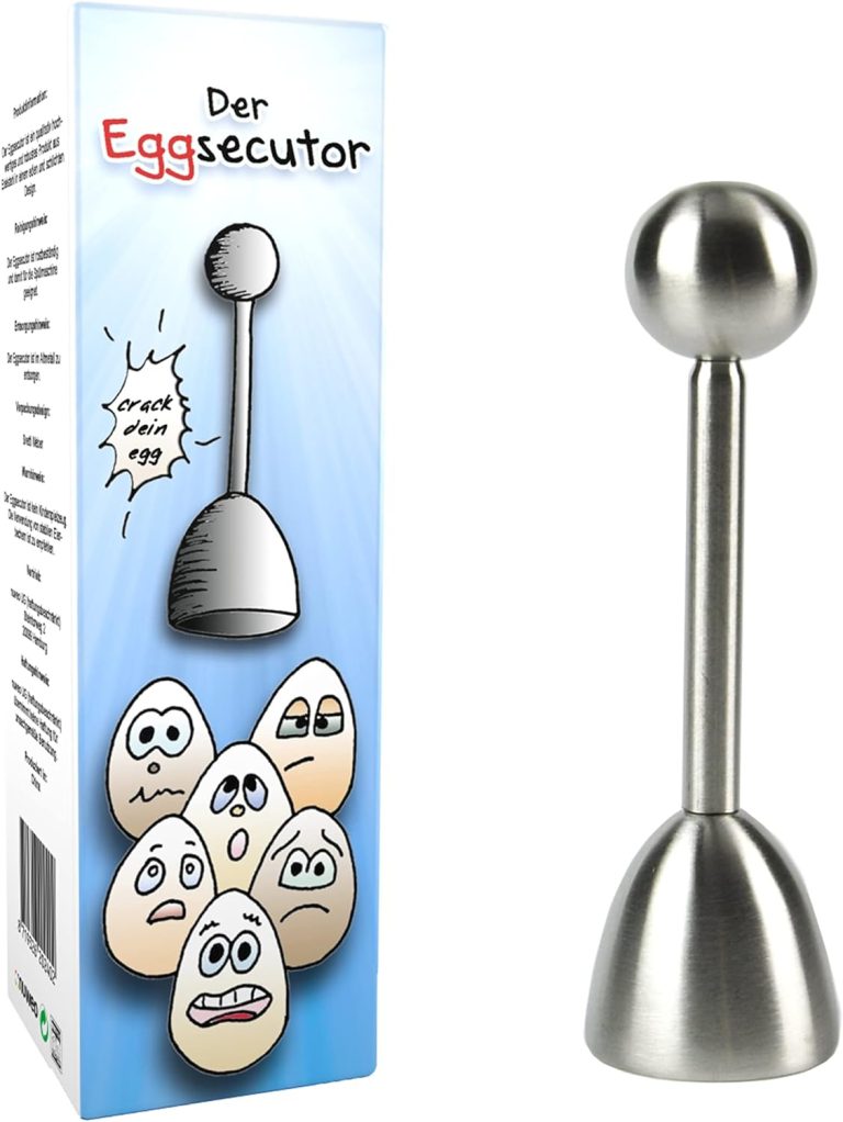 The Eggsecutor ★ Egg topper made of stainless steel I time-saving egg cutter/egg shell cracker ★ Bonus: free eBook with egg recipes ★ Kitchen must have gadget