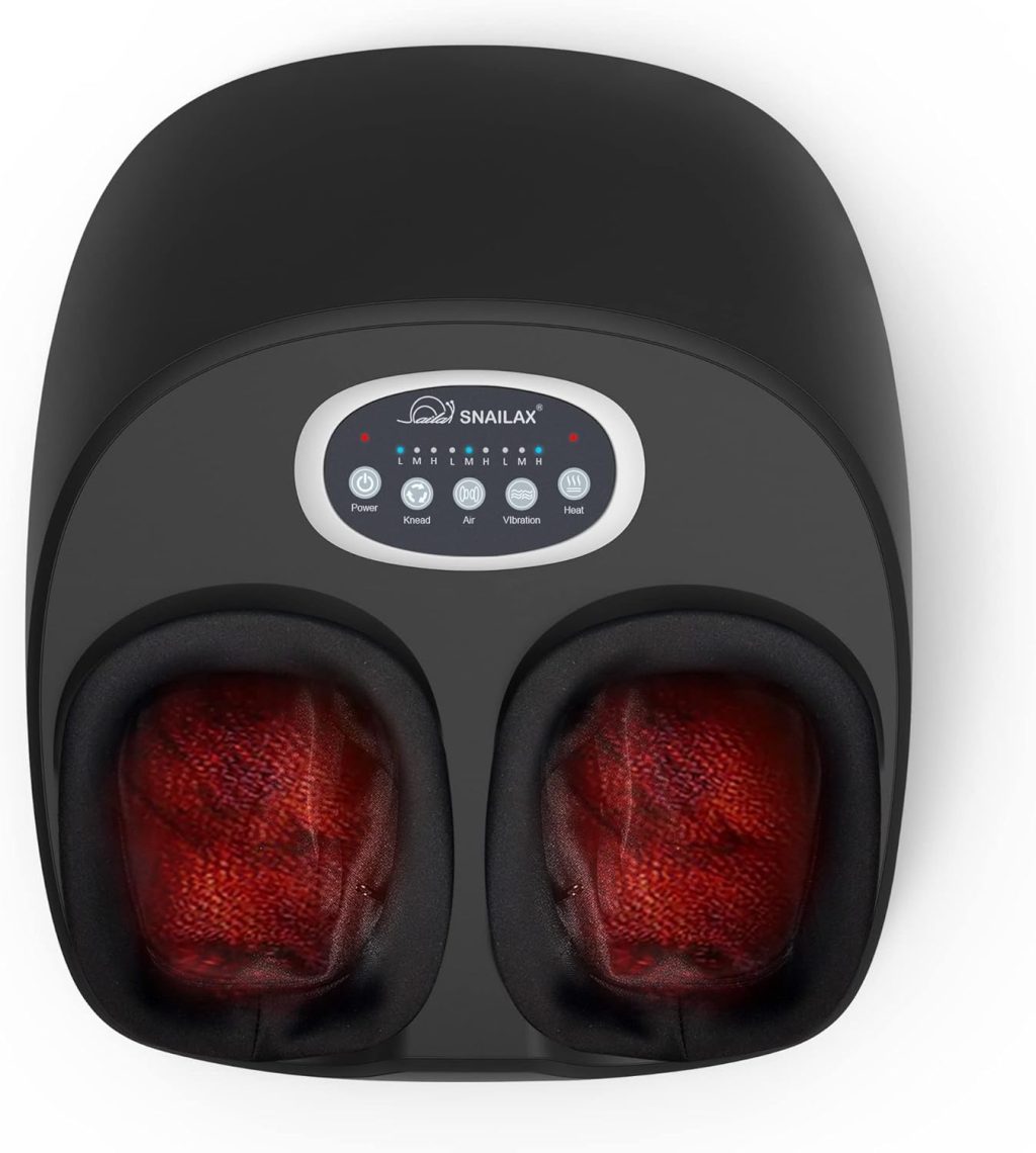 Snailax Foot Massager with Heat, FSA HSA Eligible, Kneading, Compression, Vibration, Shiatsu Feet Massage Machine for Plantar Fasciitis, Neuropathy, Foot Warmer, Christmats Gifts for Women Men,Size 13 Snailax Foot Massager with Heat, FSA HSA Eligible, Kneading, Compression, Vibration, Shiatsu Feet Massage Machine for Plantar Fasciitis, Neuropathy, Foot Warmer, Christmats Gifts for Women Men,Size 13