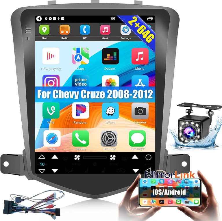 Roinvou [2G+64G] for Chevrolet Cruze 2008-2012 Android Car Radio Stereo 9.7 Inch Capacitive HD Touch Screen Mirror Link GPS Navigation Head Unit with WiFi Bluetooth USB FM RDS Steering Wheel Controls