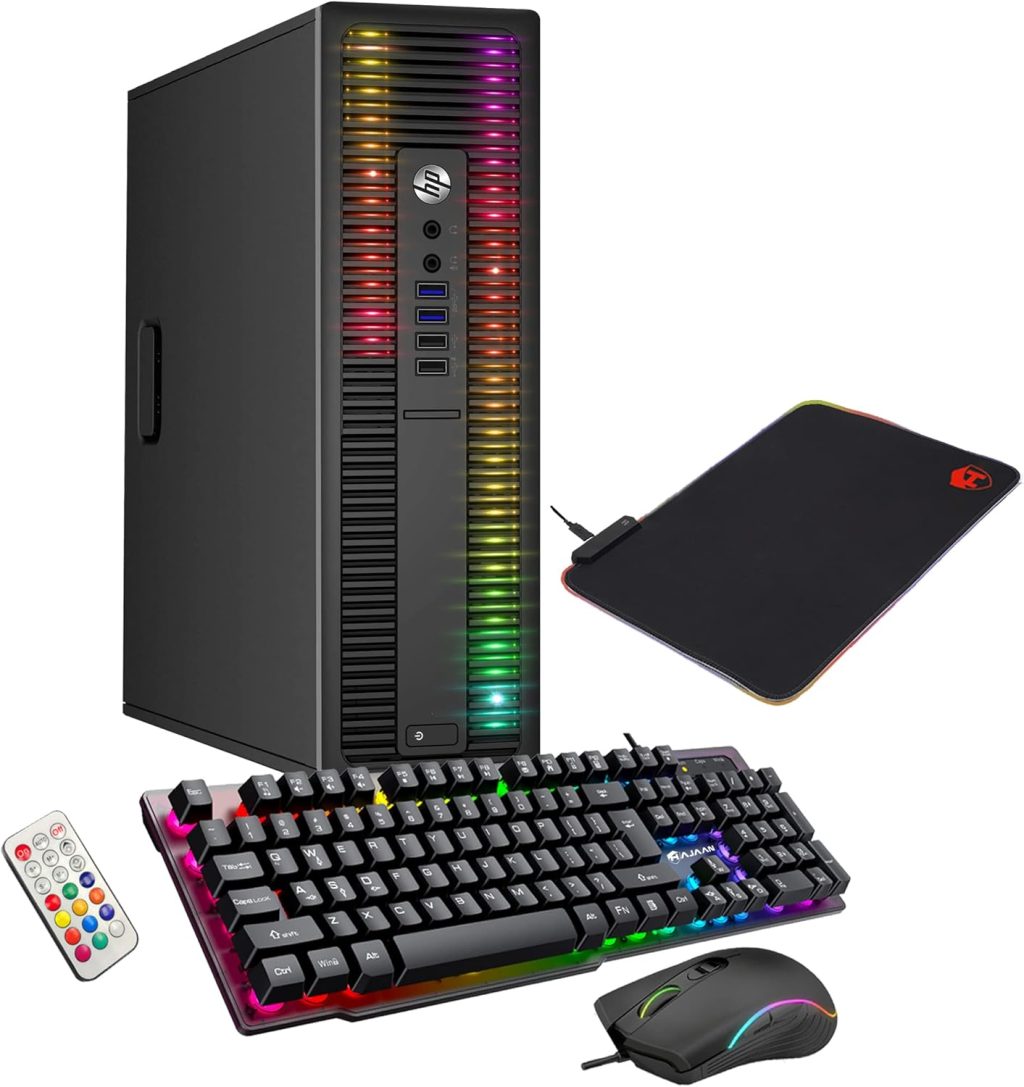 HP ProDesk Desktop RGB Lights Computer Intel Core i5 4570 3.2 GHz 8GB RAM 256GB SSD Win 10 Pro WiFi, Gaming PC Keyboard, Mouse(Renewed) HP ProDesk Desktop RGB Lights Computer Intel Core i5 4570 3.2 GHz 8GB RAM 256GB SSD Win 10 Pro WiFi, Gaming PC Keyboard, Mouse(Renewed)