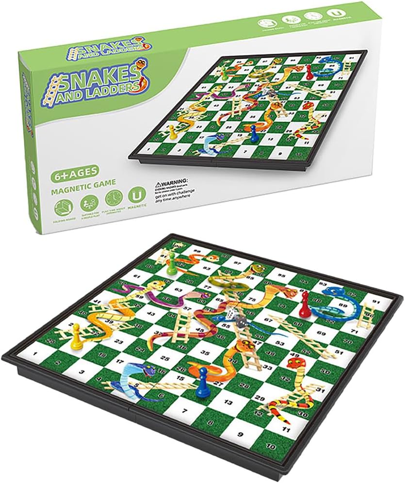 Magnetic Board Game Educational Toys for Beginner Boys Girls Kids Adults Gifts (Snake Ladder, 6612) Magnetic Board Game Educational Toys for Beginner Boys Girls Kids Adults Gifts (Snake Ladder, 6612)