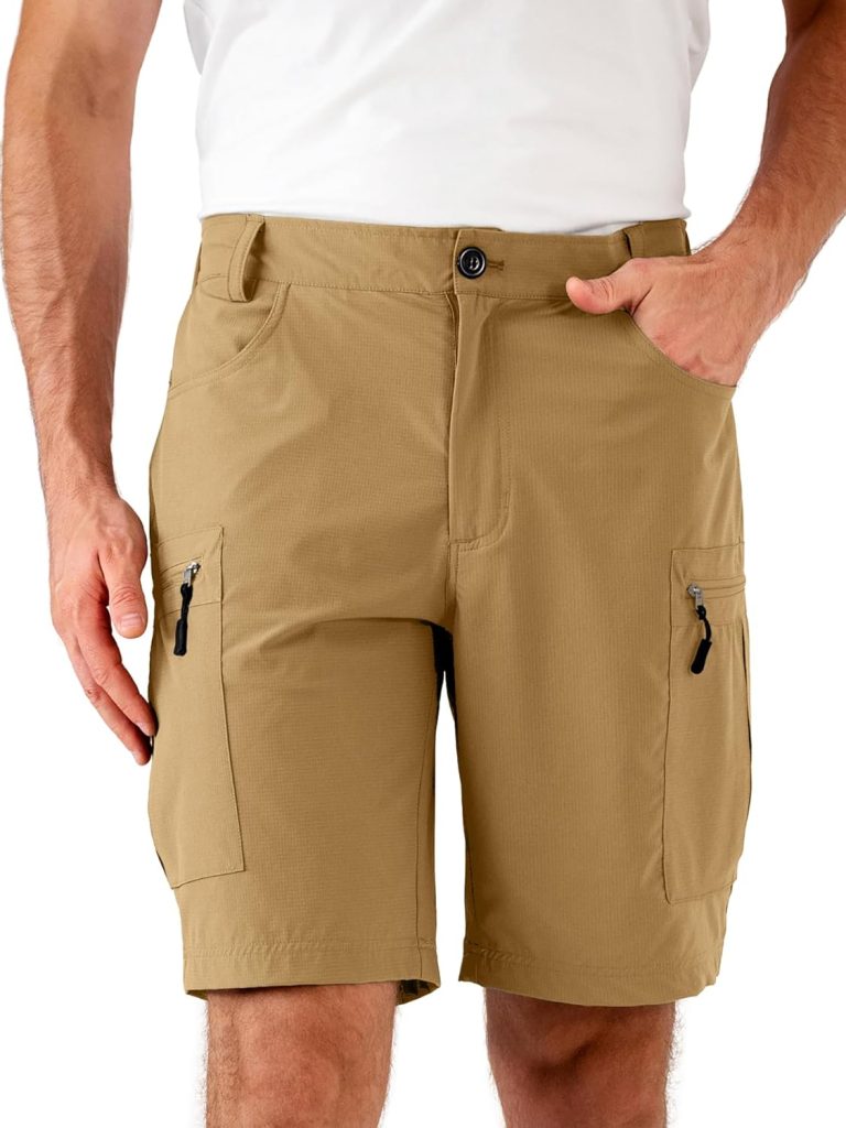 Mens Hiking Cargo Shorts Stretch Quick-Dry Outdoor Casual Work Shorts for Men Camping Fishing with 5 Pockets