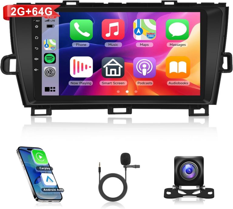 2G+64G Android 13 Car Radio for Toyota Prius 2010-2015, Rimoody Car Stereo Carplay Android Auto 9 Inch Touchscreen GPS Navigation Bluetooth FM/RDS EQ WiFi + AHD Backup Camera