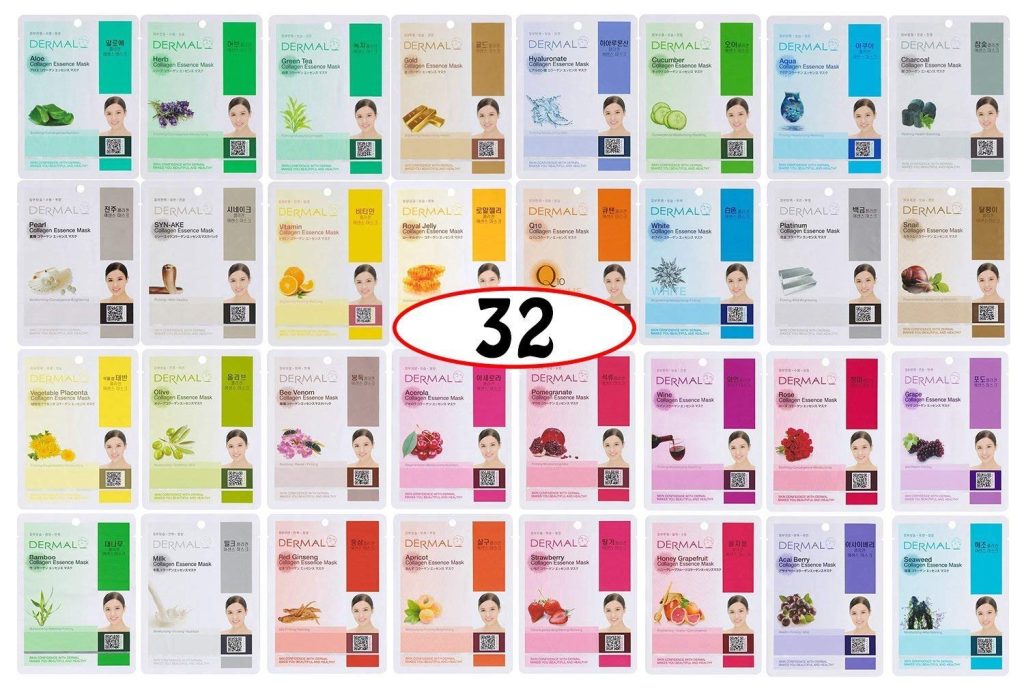DERMAL 32 Combo A+B Set Collagen Essence Korean Face Mask – Hydrating and Soothing Facial Mask with Panthenol – Hypoallergenic Self Care Sheet Mask for All Skin Types – Natural Home Spa Treatment Mask DERMAL 32 Combo A+B Set Collagen Essence Korean Face Mask – Hydrating and Soothing Facial Mask with Panthenol – Hypoallergenic Self Care Sheet Mask for All Skin Types – Natural Home Spa Treatment Mask