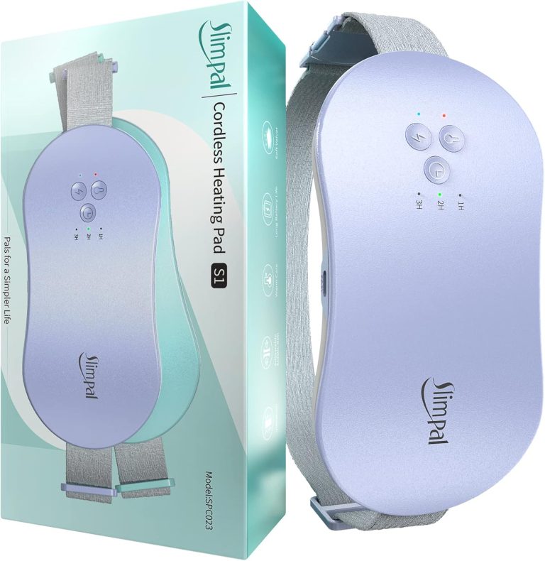 Slimpal Period Heating Pad for Cramps, FSA HSA Eligible, Portable Heat Pad for Menstrual Cramp Relief, Electric Cordless Heating Belt, 3 Timer Auto Off Setting, Gifts for Her Women Girl Wife, Purple