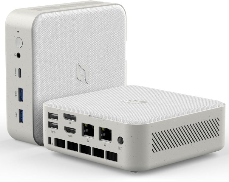 Mini Desktop Computers, AMD Ryzen 7 5700U (8C/16T,up to 4.3 GHz), Small PC 64GB DDR4 RAM 1TB PCIe SSD, Mini PC Supports 4K Triple Display/WiFi/BT5.0/HDMI+DP+Type C for Gaming/Business/Home
