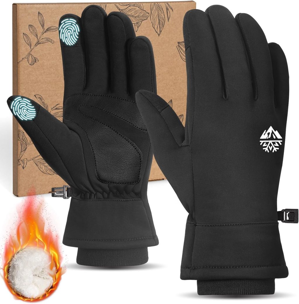 RIGWARL Winter Thermal Gloves Men and Women, Waterproof Touchscreen Cold Weather Gloves with Adjustable Zippered Wrist RIGWARL Winter Thermal Gloves Men and Women, Waterproof Touchscreen Cold Weather Gloves with Adjustable Zippered Wrist