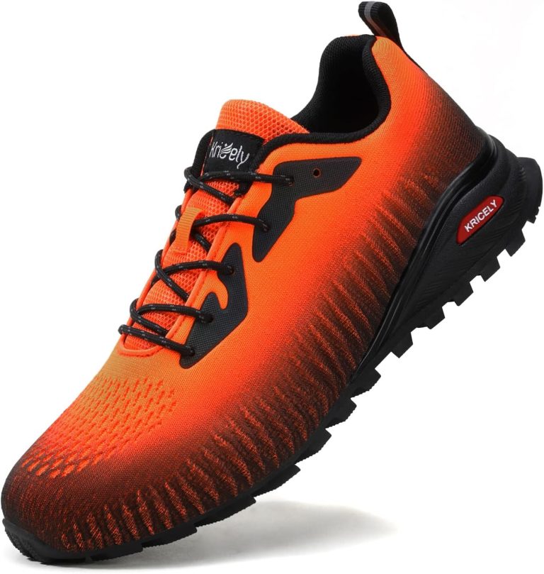 Kricely Men’s Trail Running Shoes Fashion Walking Hiking Sneakers for Men Tennis Cross Training Shoe Outdoor Snearker Mens Casual Workout Footwear