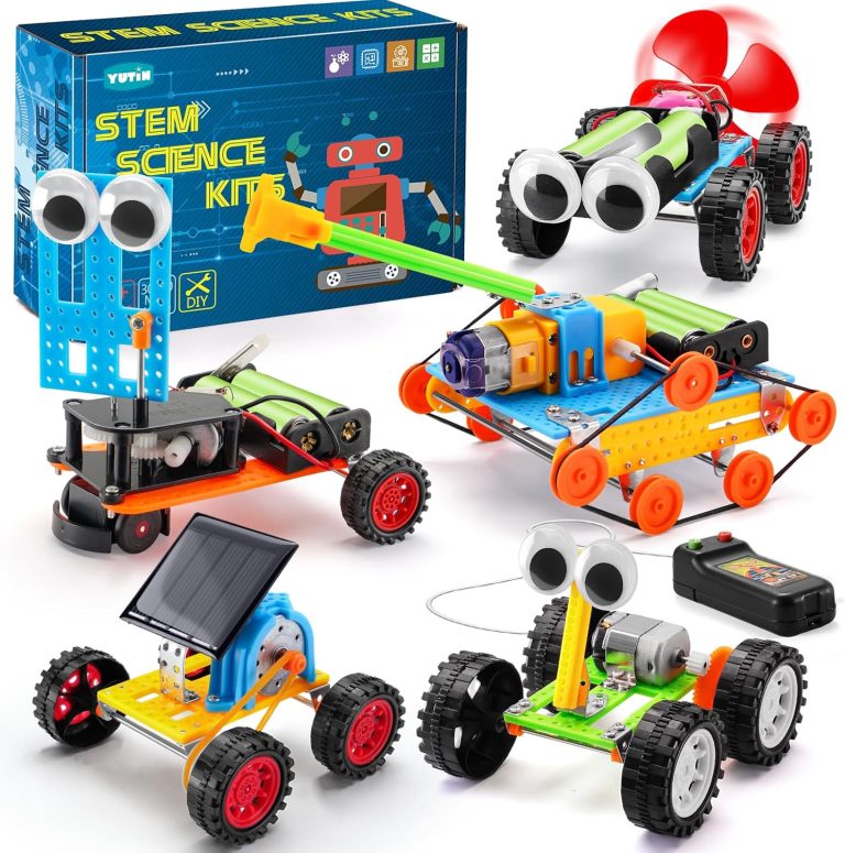 STEM Kits for Kids Age 8-10, STEM Toys for 5+ 6 7 8 10 12 Year Old Boys Girls Gifts, Robot Building Kits for Boys Crafts 8-12 5-7, Science Experiments for Kids 6-8 8-13, Car Engineering Activities Kit