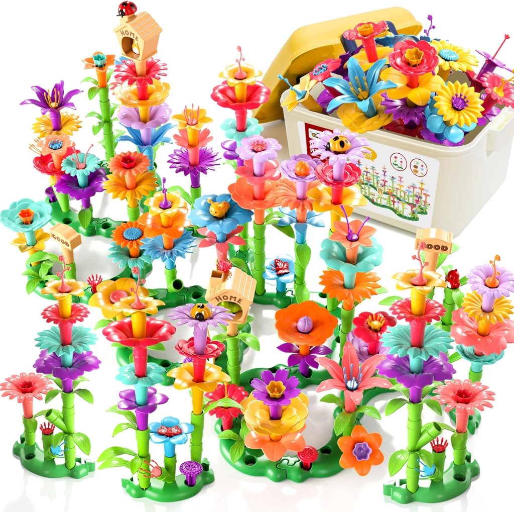 Flower Garden Building Toys for Girls, Educational Activity Preschool Birthday Gifts for 3 4 5 Year Old Girls, Toddler Building Stem Toys for Kids Toddlers Ages 3-5 Flower Garden Building Toys for Girls, Educational Activity Preschool Birthday Gifts for 3 4 5 Year Old Girls, Toddler Building Stem Toys for Kids Toddlers Ages 3-5