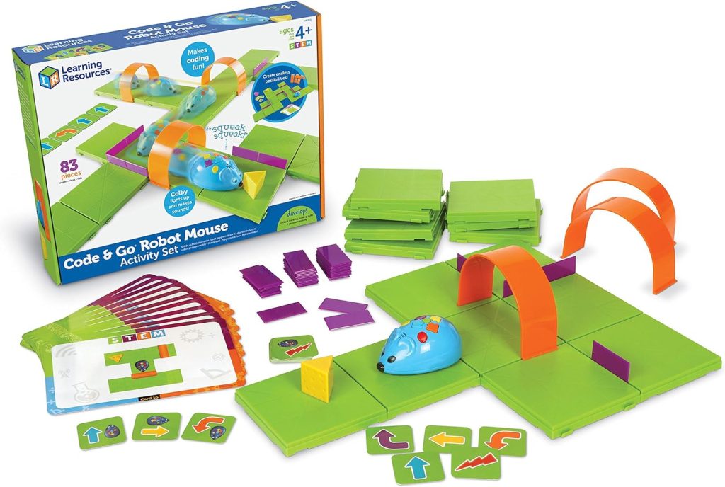 Learning Resources Code & Go Robot Mouse Activity Set, Screen-Free Early Coding Toy for Kids, Interactive STEM Coding Pet,Back to School,Ages 4+,83 Pieces Learning Resources Code & Go Robot Mouse Activity Set, Screen-Free Early Coding Toy for Kids, Interactive STEM Coding Pet,Back to School,Ages 4+,83 Pieces