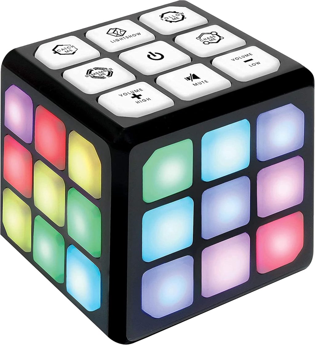 Winning Fingers Flashing Cube Electronic Memory and Brain Game – 4-in-1 Handheld Stem Toys for Kids – Cool Gadgets, Games for Boys and Girls – Fun Family Game for Kids Ages 6-12 – Educational Gift Toy