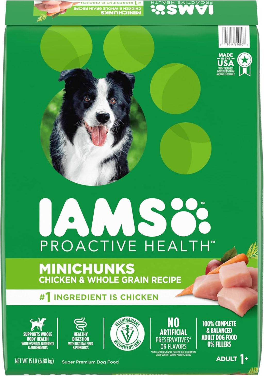 IAMS Proactive Health Minichunks Adult Dry Dog Food with Real Chicken and Whole Grains, 15 lb. Bag IAMS Proactive Health Minichunks Adult Dry Dog Food with Real Chicken and Whole Grains, 15 lb. Bag