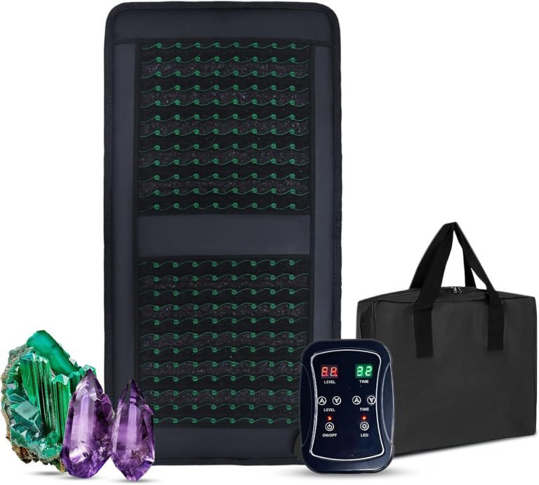 MX300 Far Infrared Therapy Amethyst and Tourmaline Crystals Heating Mat for Body,Includes Remote Control, Adjustable Heat and Auto Shut-Off Feature, HSA FSA Eligible Items Only List