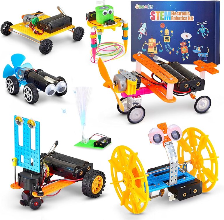 7-in-1 STEM Toy Kit for Kids Ages 8-12, Educational Science Kits for Kids, Electronic Science Experiments STEM Projects Activities DIY Engineering Building Kit Birthday Gifts for Boys & Girls