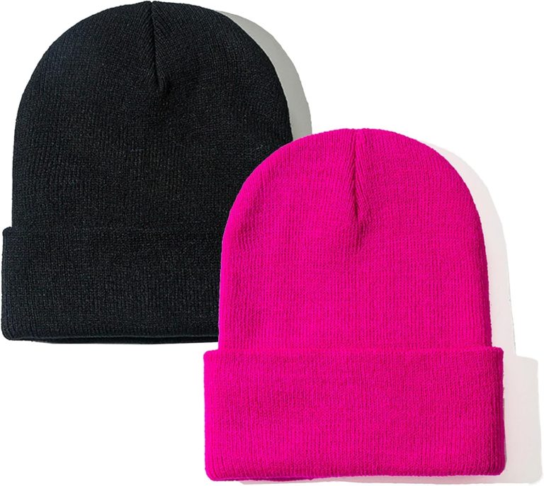 PFFY Beanie for Men Women Unisex Knit Cuffed Plain Winter Beanies Hats Skull Cap