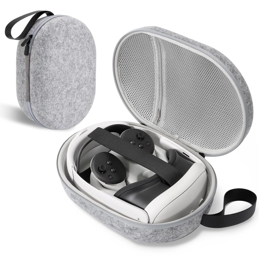 CoBak Hard Carrying Case for Meta Quest 3 – Compact design, Multiple Compartments for Elite Version VR Headset, Controllers and Accessories, Travel with Protection, Gray CoBak Hard Carrying Case for Meta Quest 3 – Compact design, Multiple Compartments for Elite Version VR Headset, Controllers and Accessories, Travel with Protection, Gray