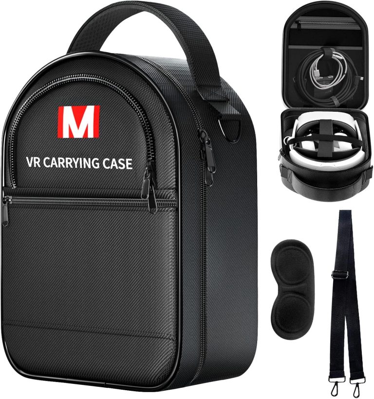 Hard Carrying Case for Meta Quest 3/Quest 3S/Quest 2/Pico 4/Apple Vision Pro VR Fit Elite Strap Battery Version/Kiwi Design/BOBOVR Head Strap with Strap & Lens Protector, for Travel and Home Storage