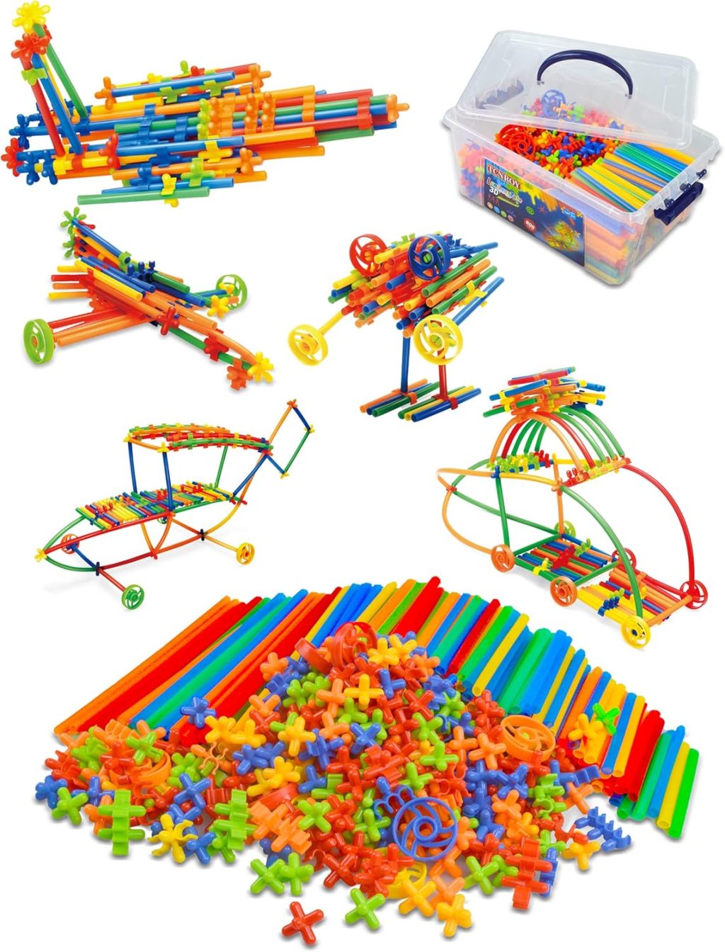 600PCS STEM Building Toys, Straw Constructor Toys Up Grade Engineering Building Sets for Kids Develops Motor Skills and Logic Thinking, Fun Educational Toy Great for Gift 600PCS STEM Building Toys, Straw Constructor Toys Up Grade Engineering Building Sets for Kids Develops Motor Skills and Logic Thinking, Fun Educational Toy Great for Gift